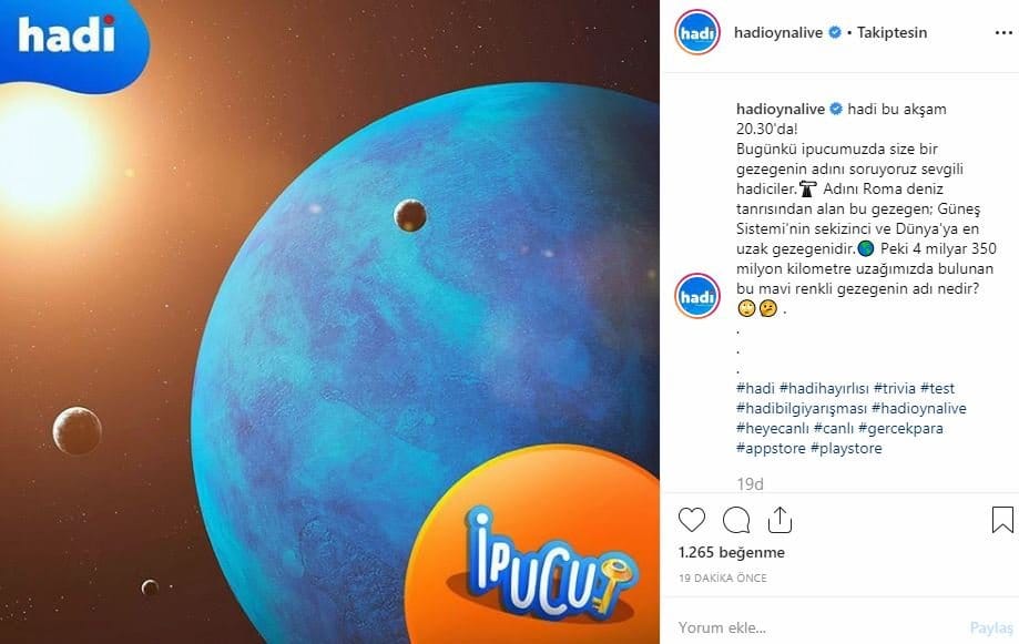 HABERİM 724 | Güneş Sistemi’nin sekizinci ve Dünya’ya en uzak gezegenin adı nedir?